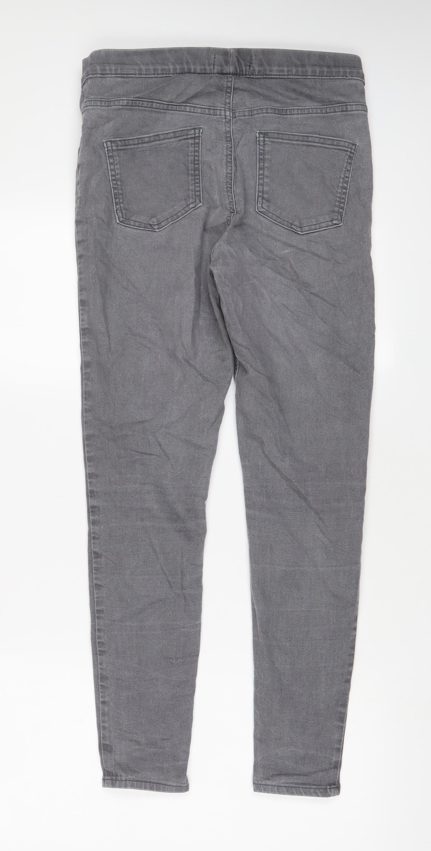 Marks and Spencer Womens Grey Cotton Jegging Jeans Size 12 L28 in Regular