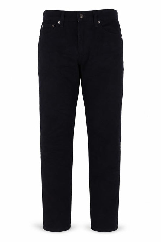 Marks & Spencer Mens Blue Cotton Trousers Size 30 in L33 in Slim Zip