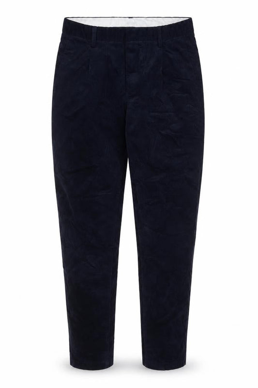 Front view of Autograph men’s blue cotton trousers, size 30, in, 31-inch leg regular zip