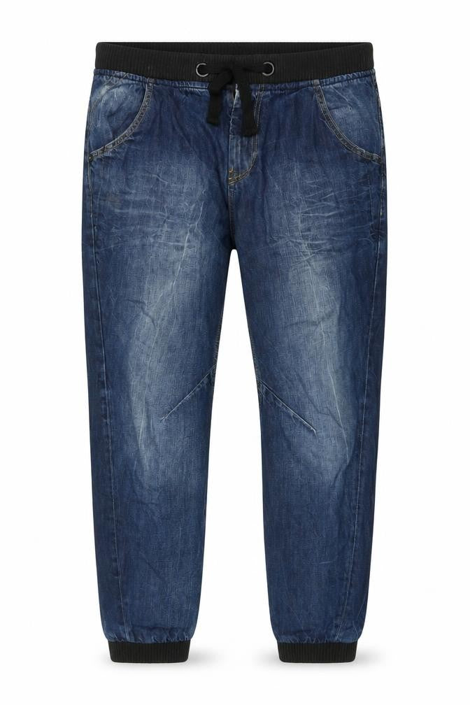 River Island Mens Blue Cotton Skinny Jeans Size 34 in L32 in Regular Drawstring