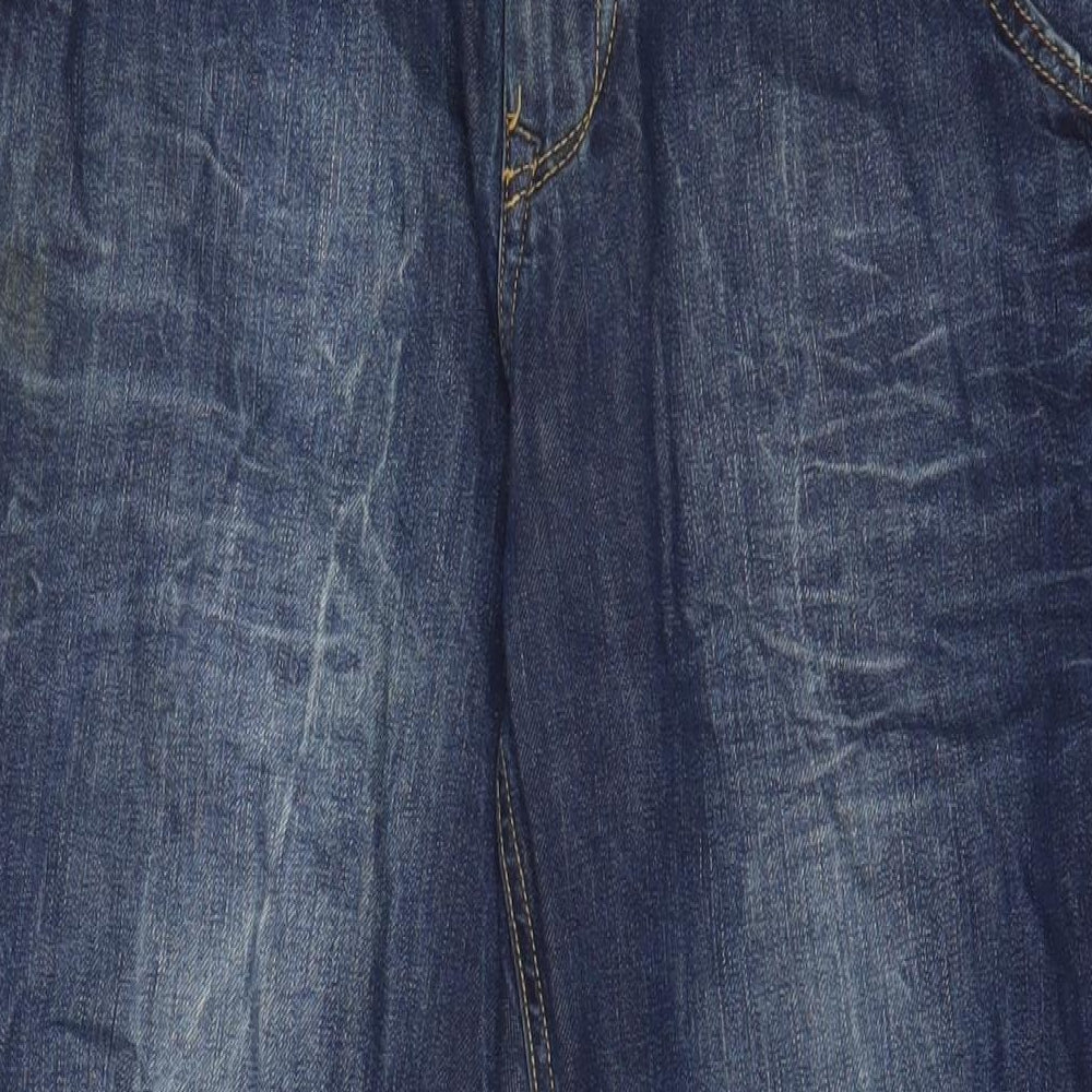 River Island Mens Blue Cotton Skinny Jeans Size 34 in L32 in Regular Drawstring