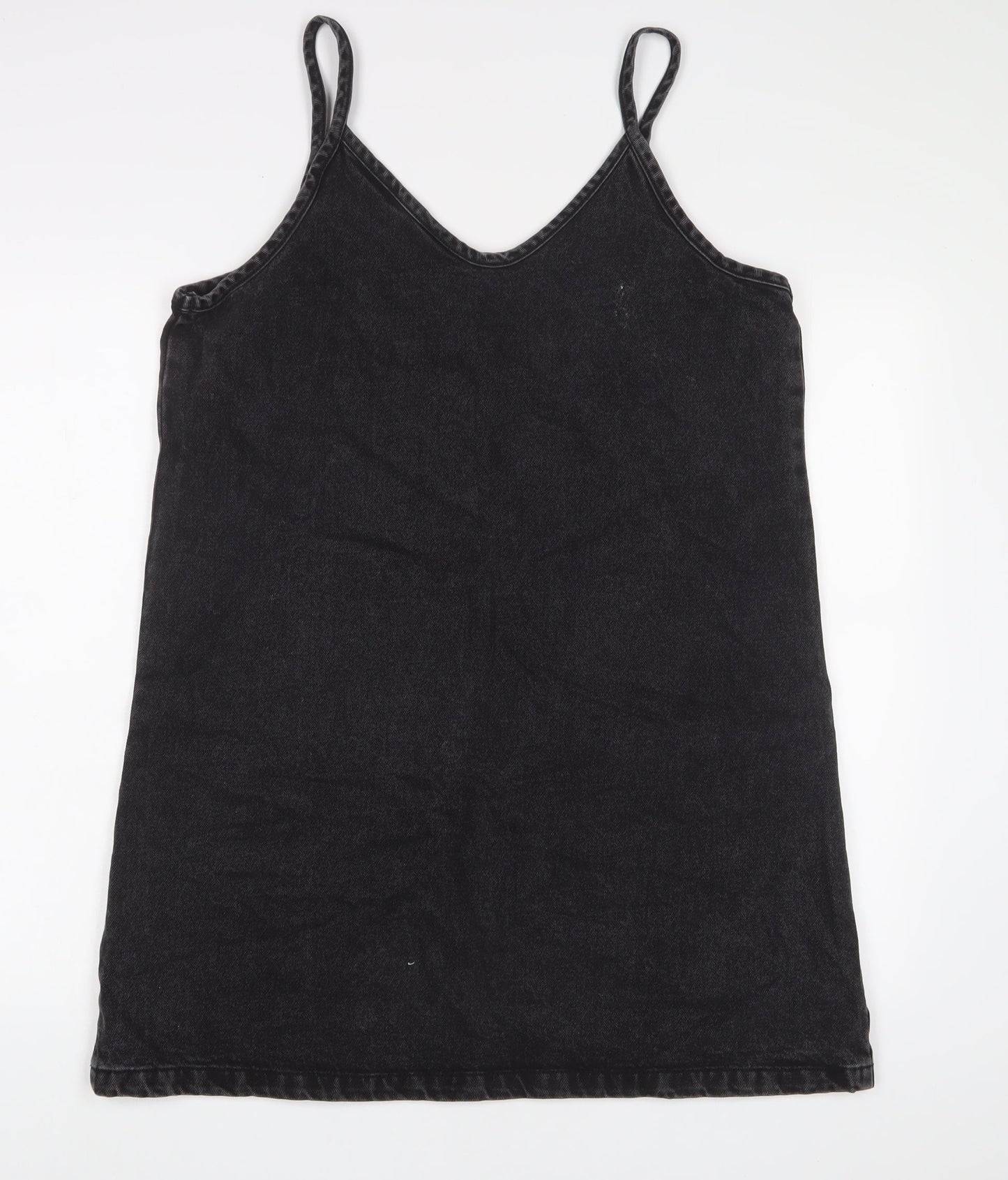 Noisy may Womens Black Cotton A-Line Size L Scoop Neck Pullover