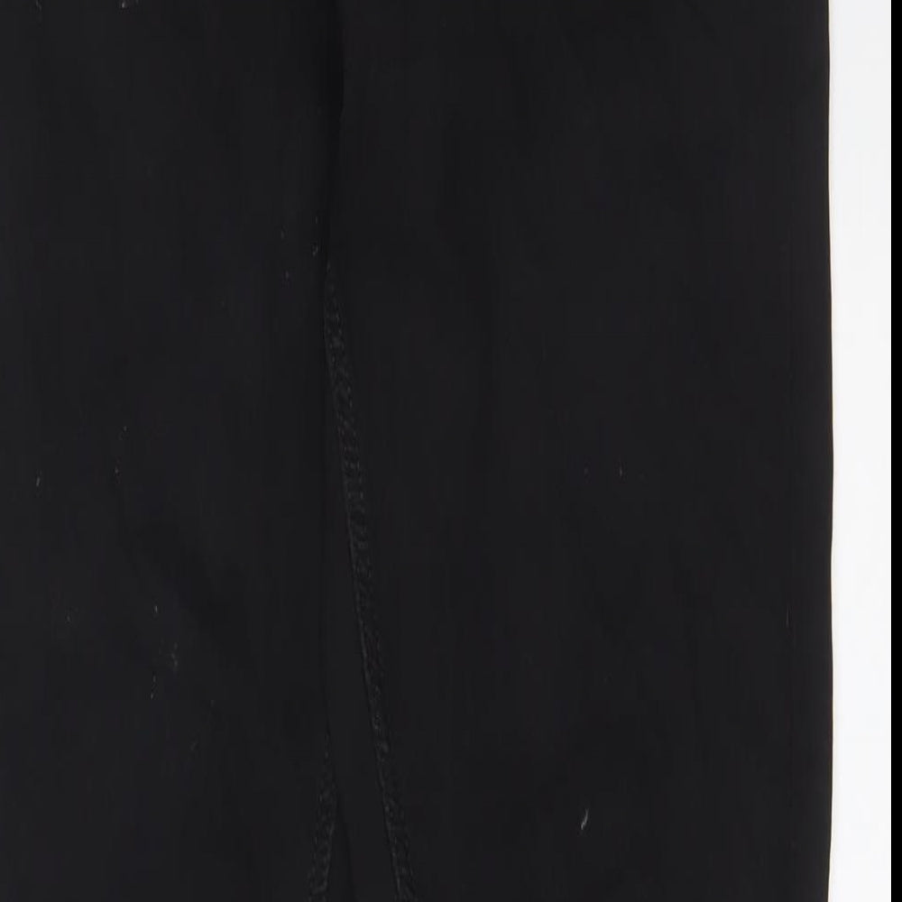 Marks and Spencer Womens Black Cotton Skinny Jeans Size 12 L31 in Regular Zip