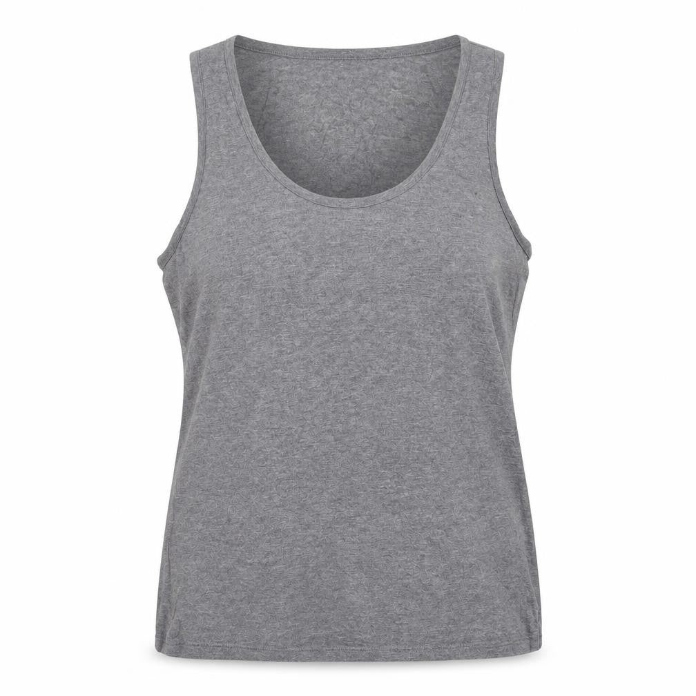Tezenis Womens Grey Viscose Basic Tank Size L Scoop Neck