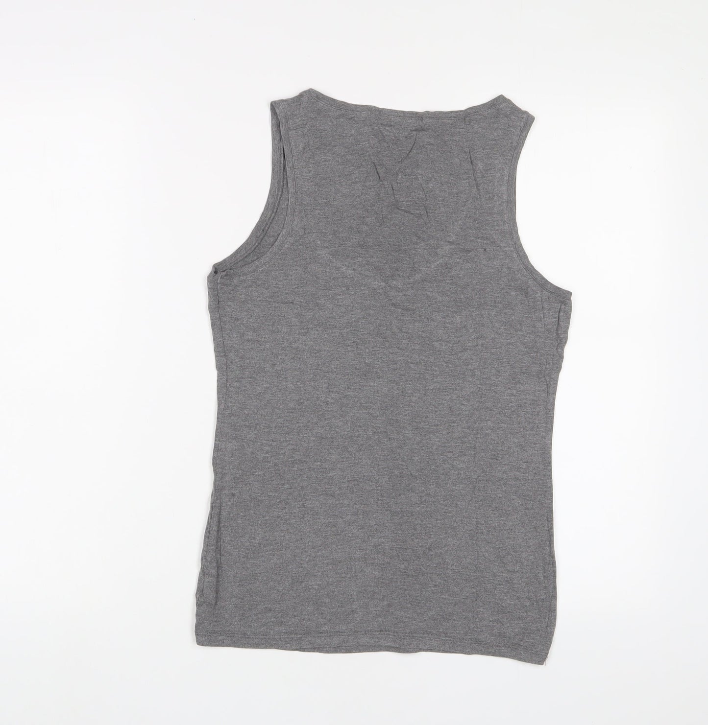 Tezenis Womens Grey Viscose Basic Tank Size L Scoop Neck