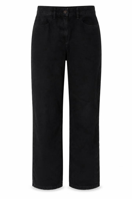 COLLUSION Womens Black Cotton Straight Jeans Size 28 in L30 in Regular Zip