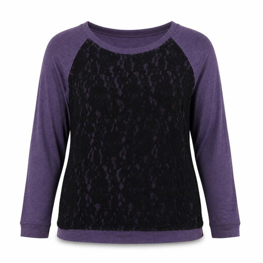 Joseph A Womens Purple Round Neck Viscose Pullover Jumper Size 14