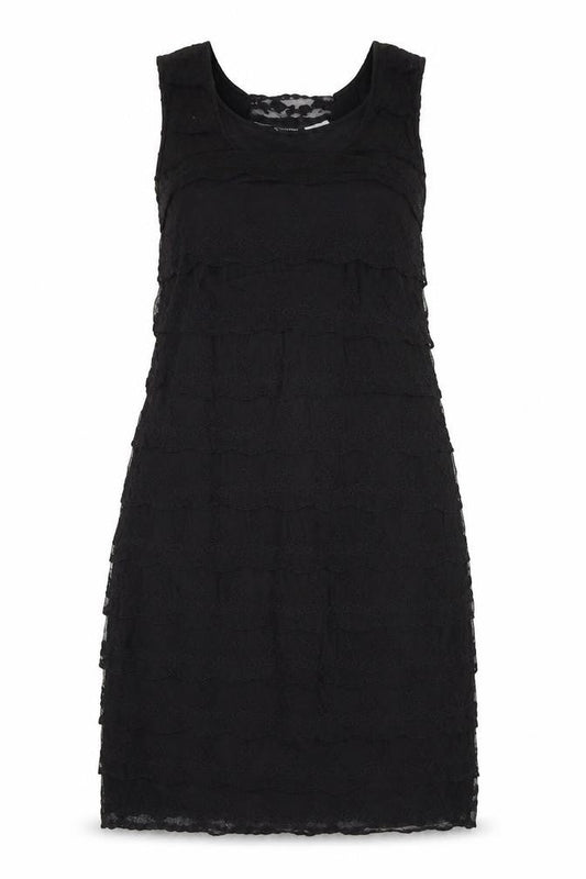 Body Flirt Womens Black Polyester Tank Dress Size 12 Scoop Neck Pullover