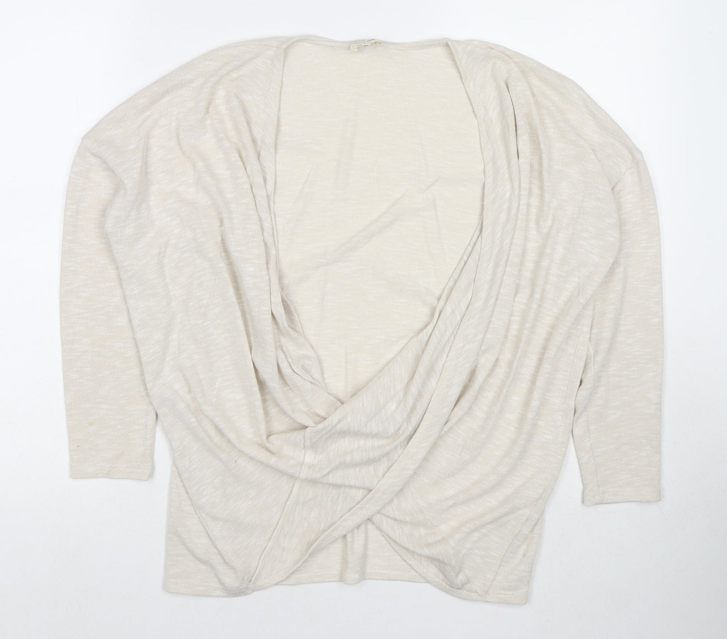 River Island Womens Ivory V-Neck Polyester Pullover Jumper Size 10