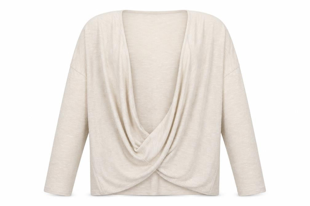 River Island Womens Ivory V-Neck Polyester Pullover Jumper Size 10