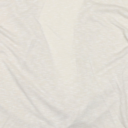 River Island Womens Ivory V-Neck Polyester Pullover Jumper Size 10