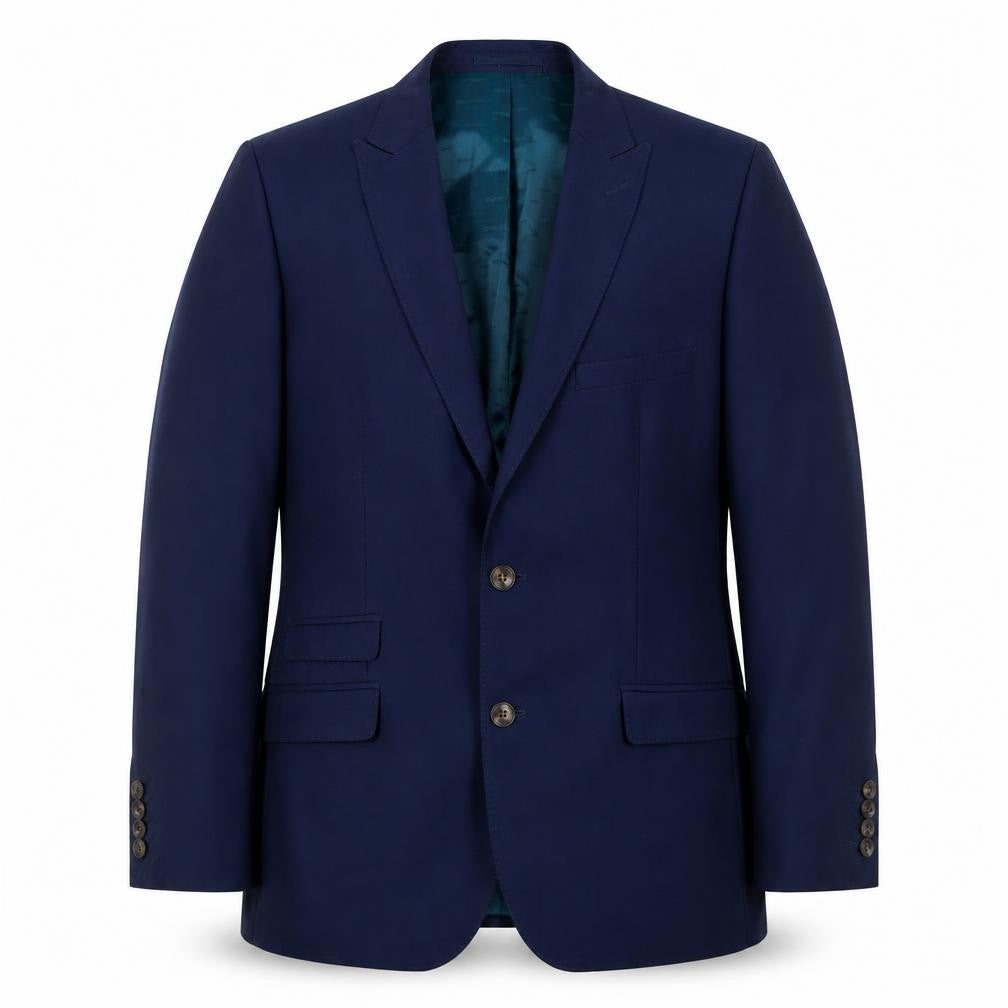 One Six 5ive Mens Blue Polyester Jacket Suit Jacket Size 42 Regular