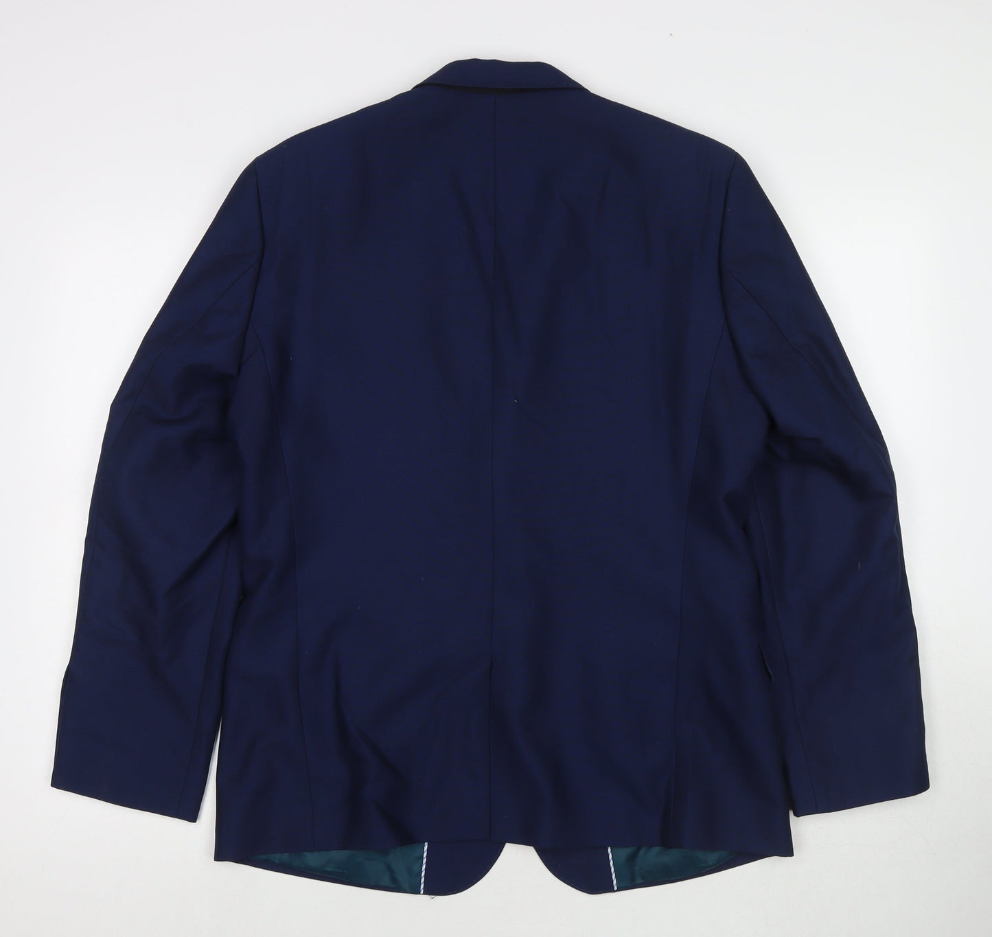 One Six 5ive Mens Blue Polyester Jacket Suit Jacket Size 42 Regular