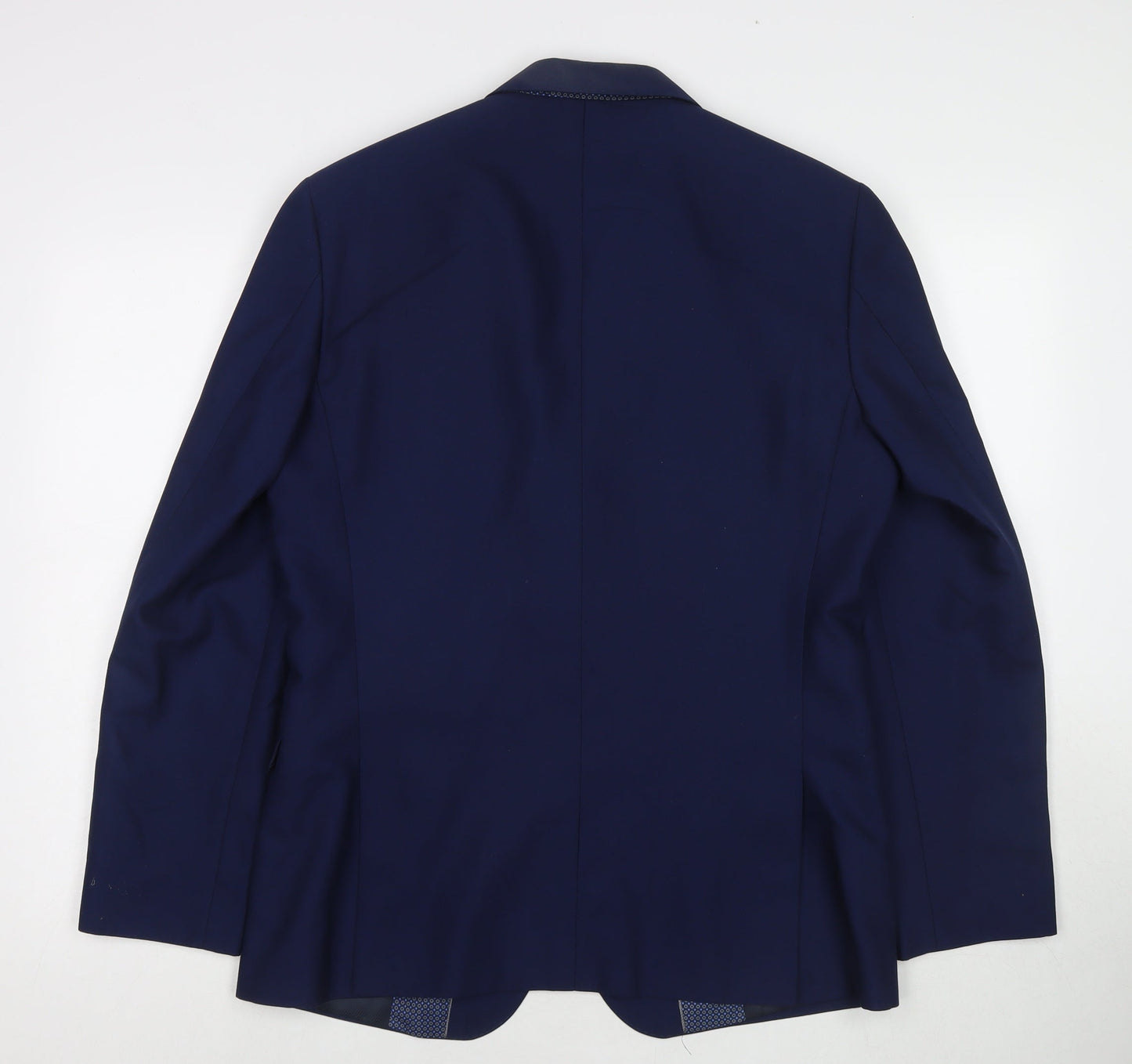 ONESIX5IVE Mens Blue Polyester Jacket Blazer Size 40 Regular