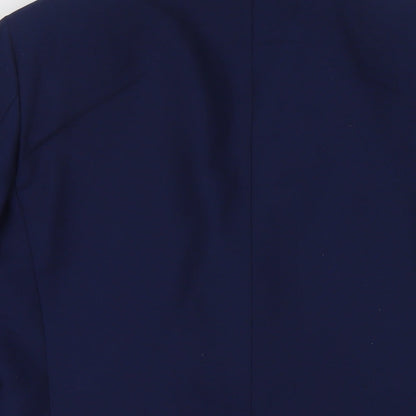 ONESIX5IVE5IVE Mens Blue Polyester Jacket Blazer Size 40 Regular