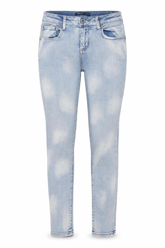 Toxik3 Womens Blue Cotton Skinny Jeans Size S L29 in Regular Zip - Spotted Pattern