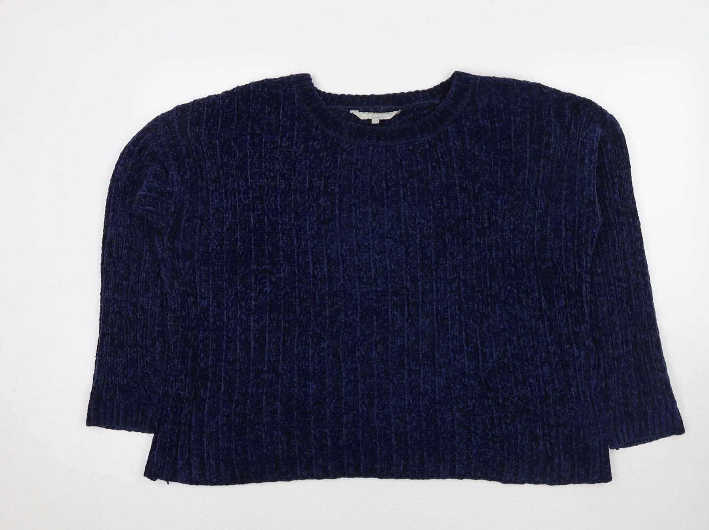 Red Herring Womens Blue Round Neck Polyester Pullover Jumper Size 12