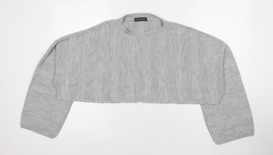 Cameo Rose Womens Grey Round Neck Acrylic Pullover Jumper Size 4