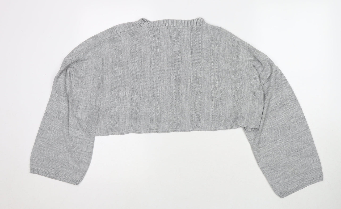Cameo Rose Womens Grey Round Neck Acrylic Pullover Jumper Size 4