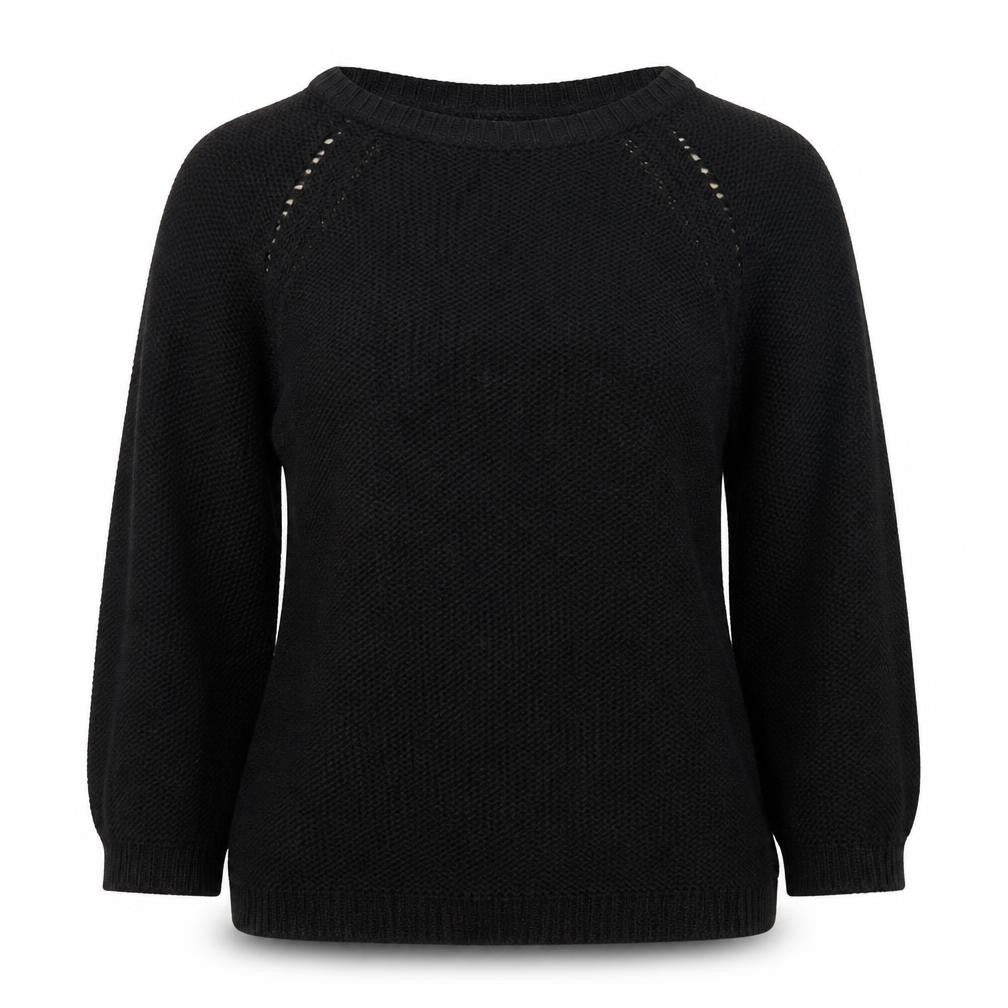 H&M Womens Black Round Neck Acrylic Pullover Jumper Size XS