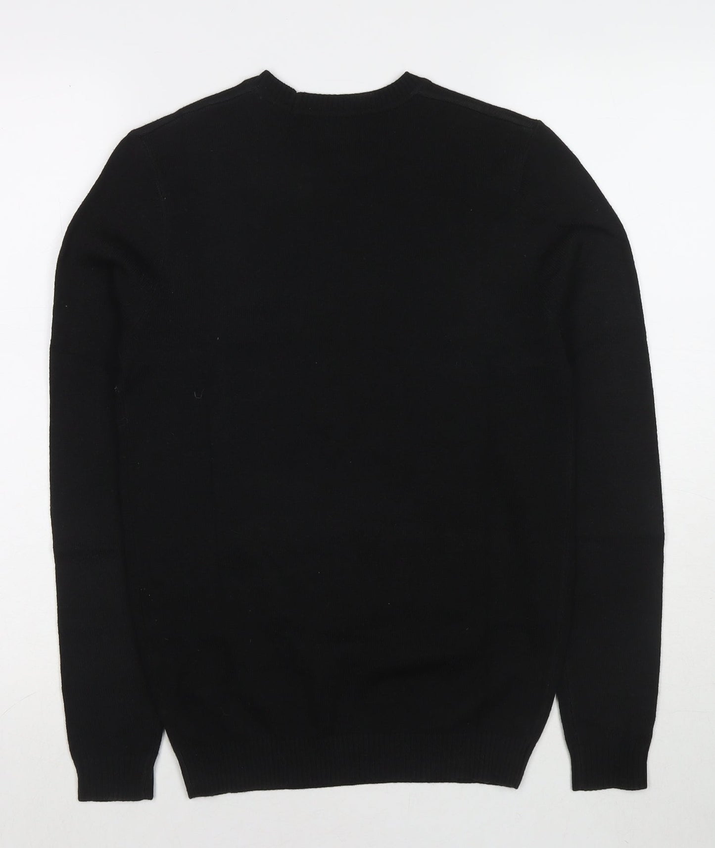 ASOS Womens Black Round Neck Acrylic Pullover Jumper Size 2XS