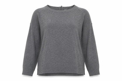 John Lewis Womens Grey Round Neck Acrylic Pullover Jumper Size S