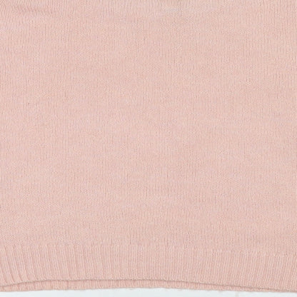 River Island Womens Pink Round Neck Acrylic Pullover Jumper Size 10