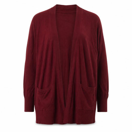 Marks & Spencer Womens Red V-Neck Viscose Cape Jumper Size XS