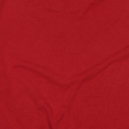 Fynch-Hatton Womens Red Round Neck Cotton Pullover Jumper Size XL