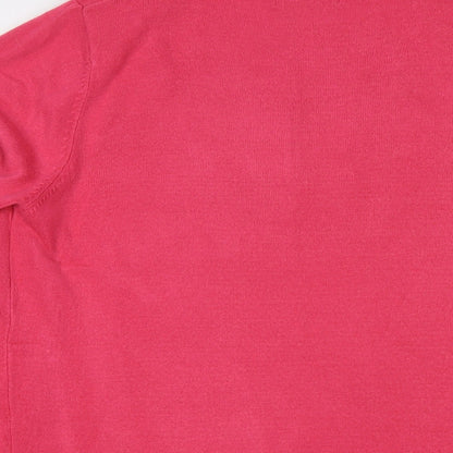 Marks & Spencer Womens Pink Round Neck Acrylic Pullover Jumper Size L