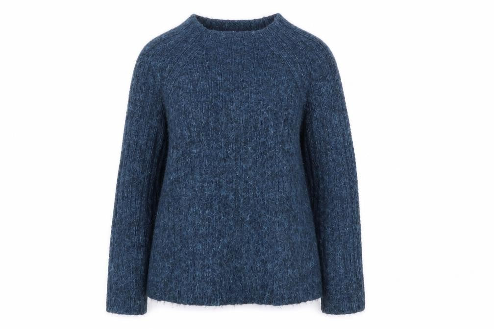 NEXT Womens Blue Boat Neck Acrylic Pullover Jumper Size 12