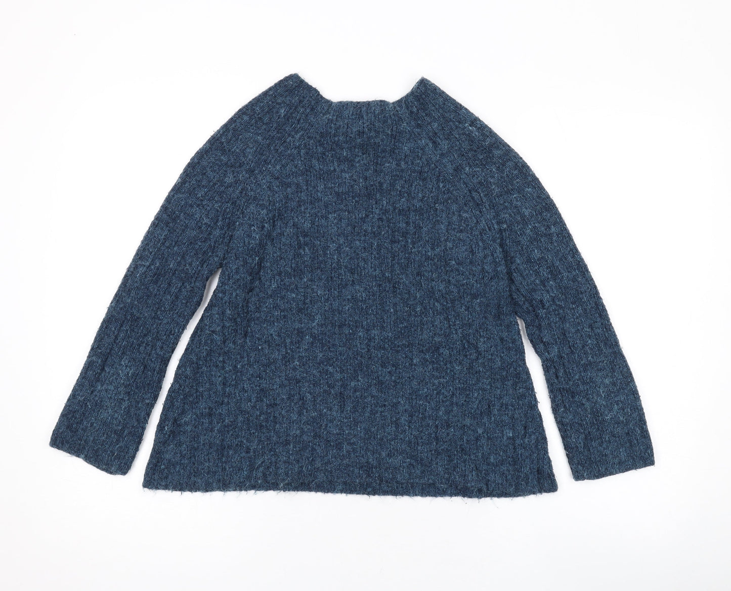 NEXT Womens Blue Boat Neck Acrylic Pullover Jumper Size 12