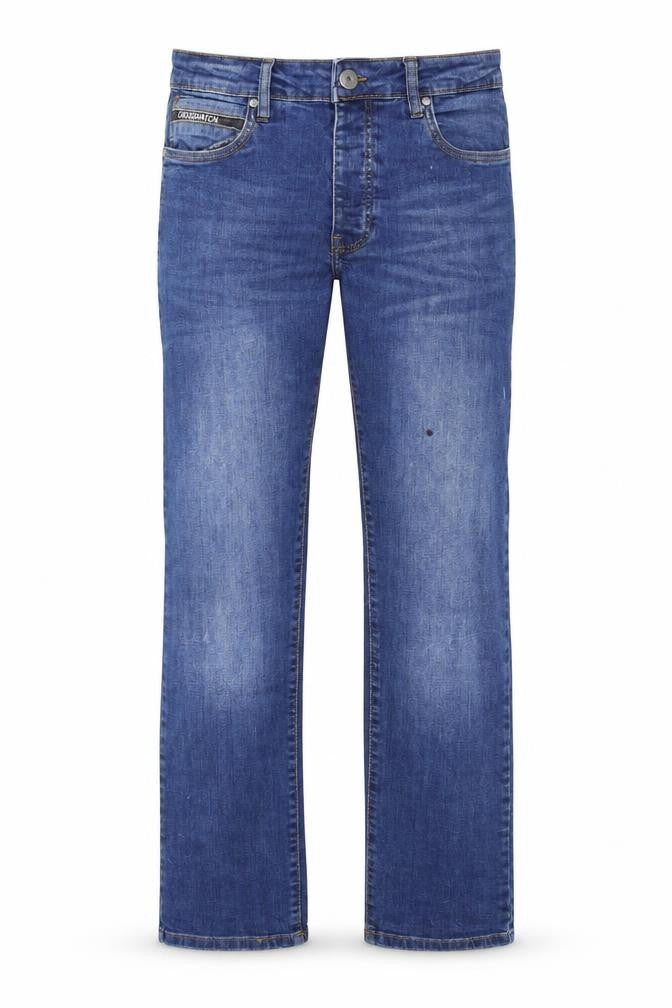 Crosshatch Mens Blue Cotton Straight Jeans Size 32 in L30 in Regular Button