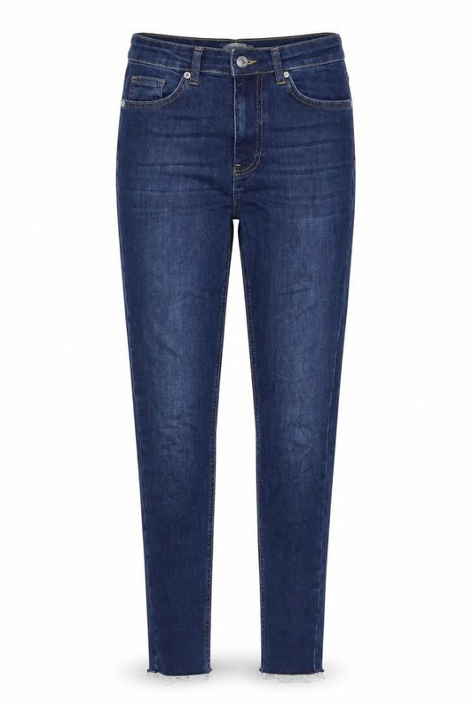 NA-KD Womens Blue Cotton Skinny Jeans Size 8 L27 in Regular Zip
