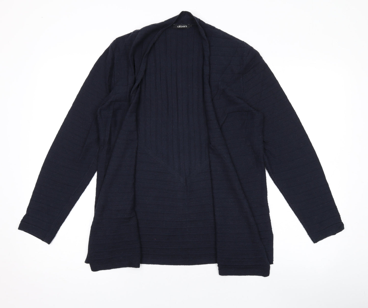 Olsen Womens Blue V-Neck Cotton Cardigan Jumper Size 10