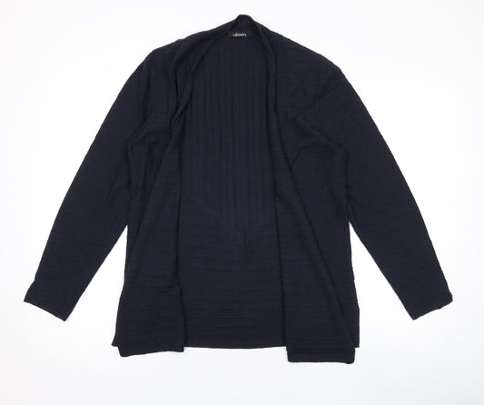 Olsen Womens Blue V-Neck Cotton Cardigan Jumper Size 10