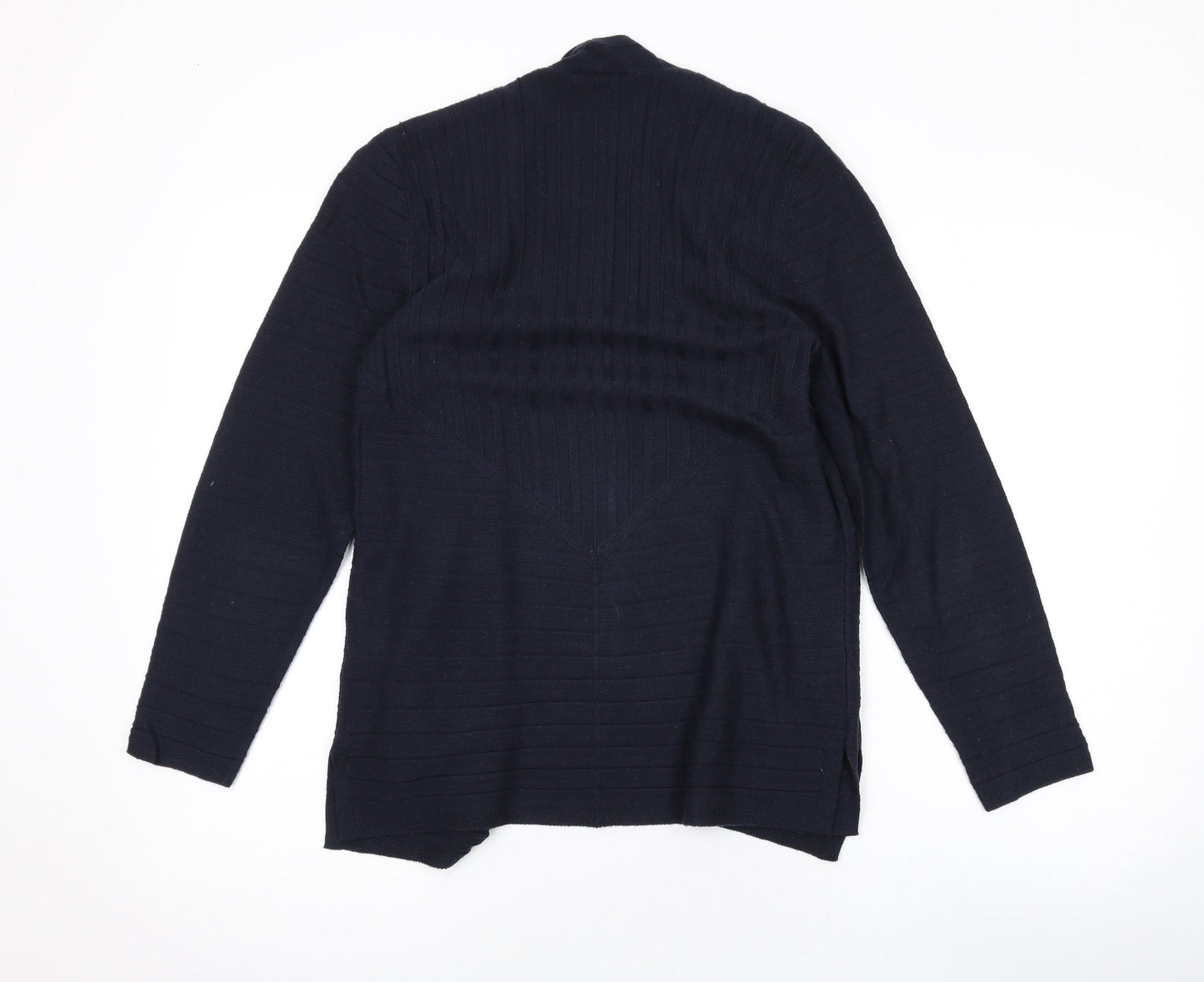 Olsen Womens Blue V-Neck Cotton Cardigan Jumper Size 10