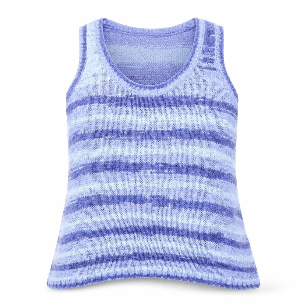 Zara Womens Purple Striped Acrylic Basic Tank Size M Scoop Neck
