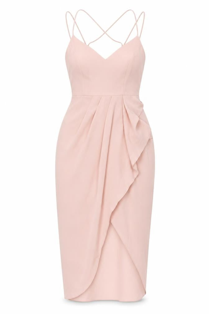 Very Womens Pink Polyester Sheath Size 14 V-Neck Zip