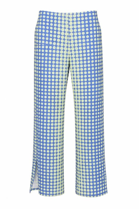 Divided by H&M Womens Blue Polka Dot Polyester Trousers Size XS L30 in Regular - Elastic Waist