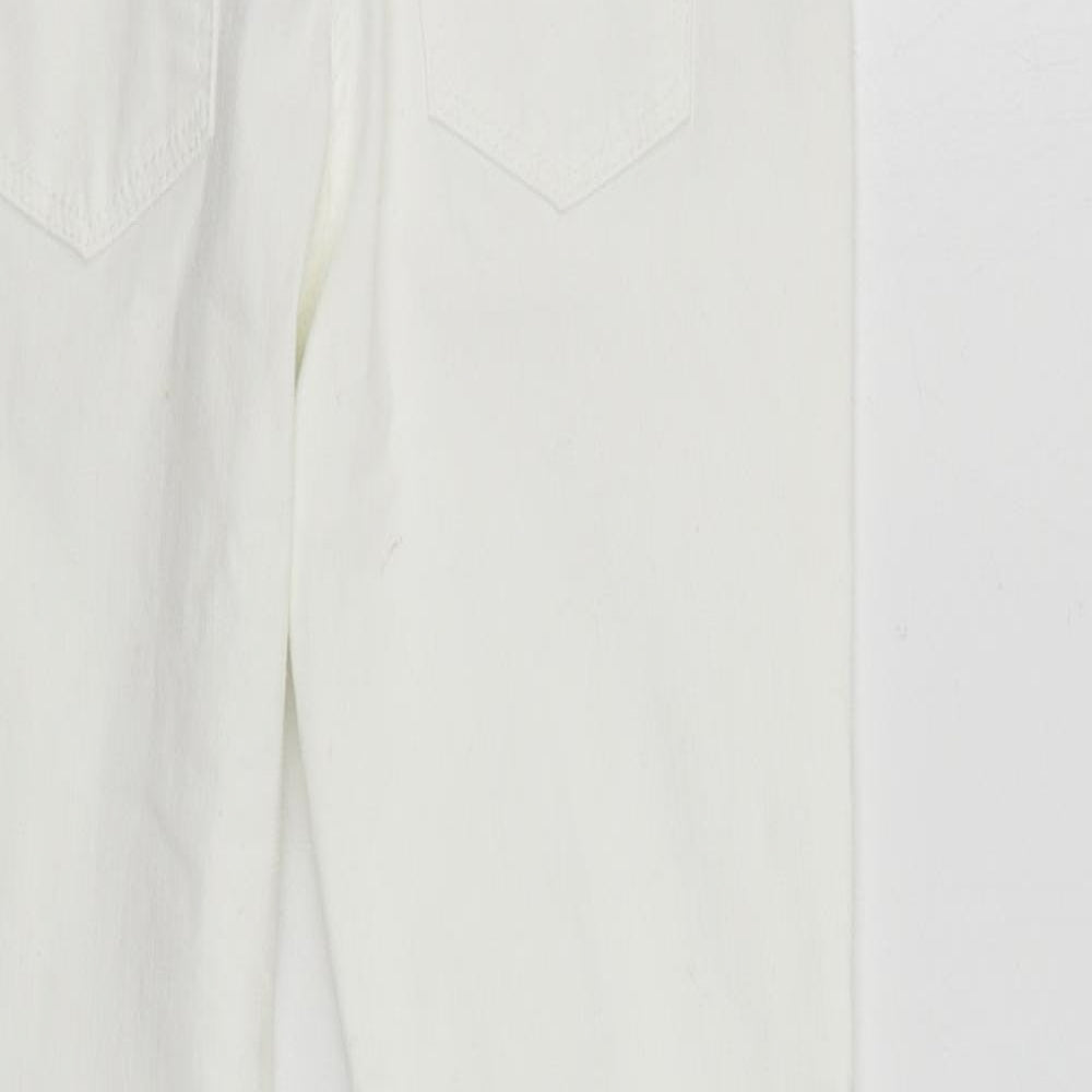 Dream Jeans Womens White Cotton Skinny Jeans Size 28 in L27 in Regular Zip - Ankle Zip