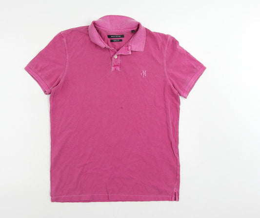 Marc O'Polo Womens Pink Cotton Basic Polo Size M Collared - Vintage