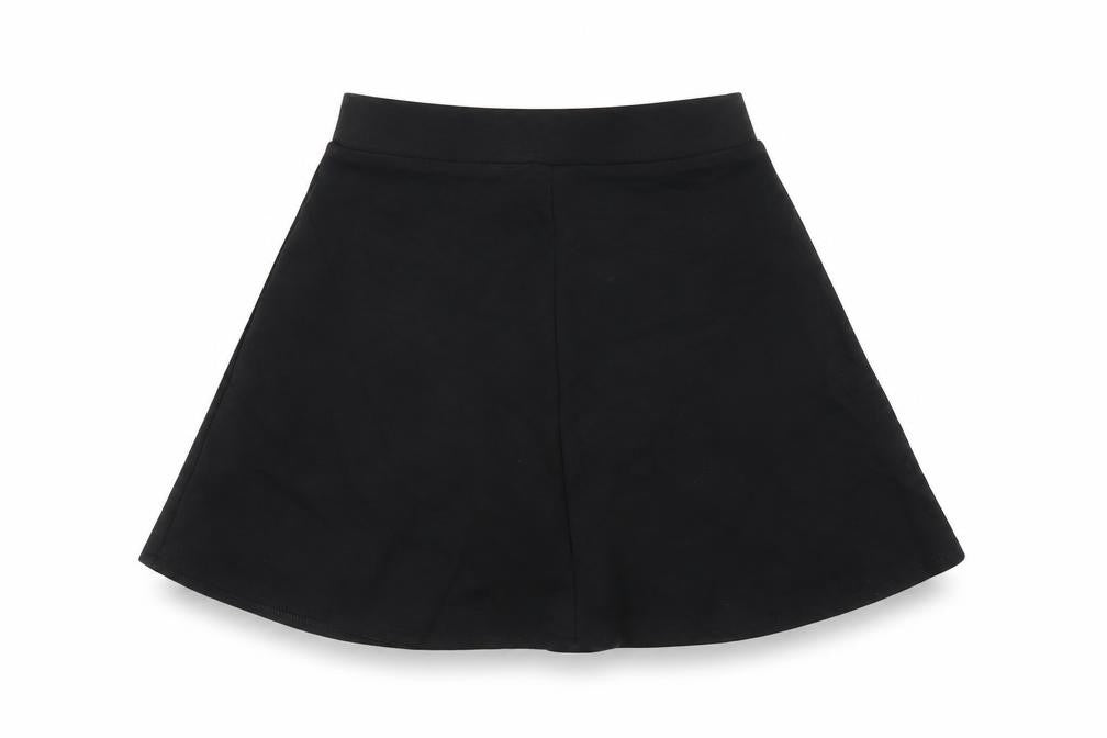Marks & Spencer Girls Black Cotton A-Line Skirt Size 5-6 Years Regular Pull On