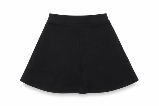 Marks & Spencer Girls Black Cotton A-Line Skirt Size 5-6 Years Regular Pull On