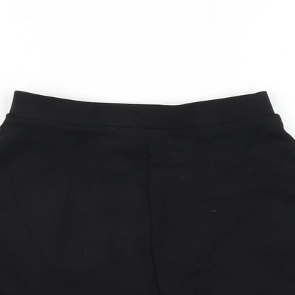 Marks & Spencer Girls Black Cotton A-Line Skirt Size 5-6 Years Regular Pull On