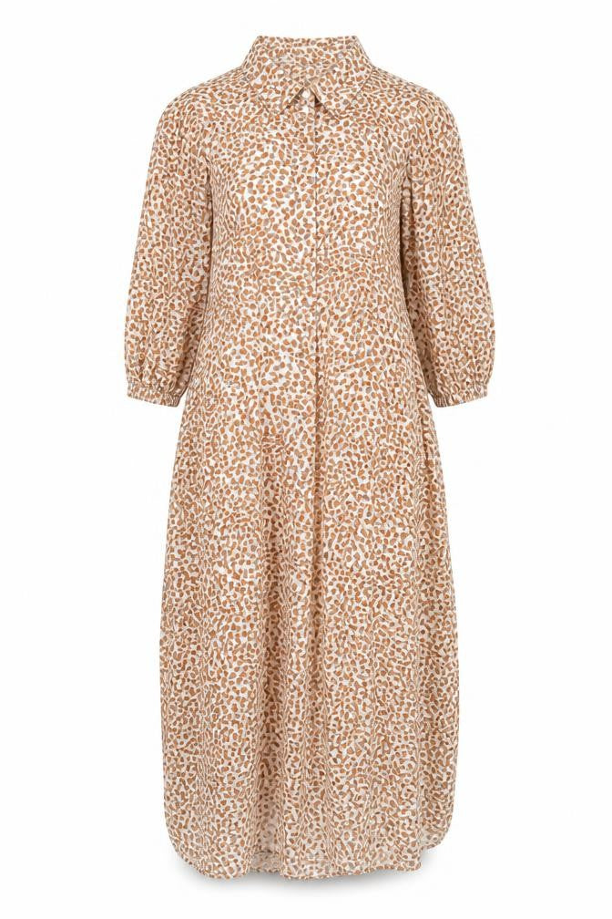 French Connection Womens Brown Geometric Viscose Sheath Size S Collared Button