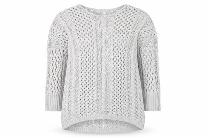 Crafted Womens Grey Round Neck Acrylic Pullover Jumper Size 10
