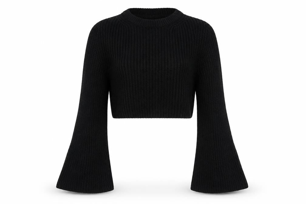 Miss Selfridge Womens Black Round Neck Acrylic Pullover Jumper Size 10