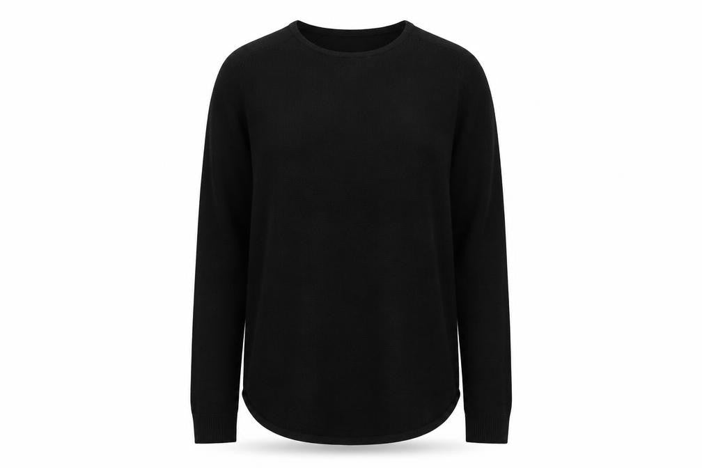 Vida Vi Womens Black Round Neck Acrylic Pullover Jumper Size M