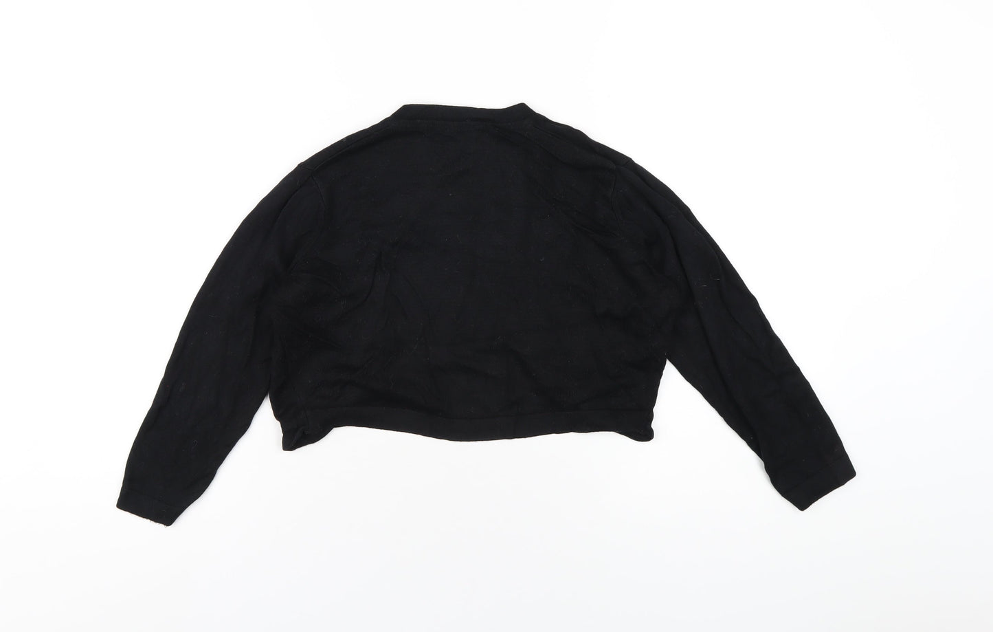 Marks and Spencer Womens Black V-Neck Viscose Shrug Jumper Size 12